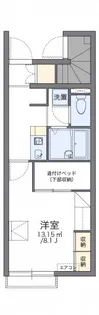 レオパレスミスフィッツ【1階】の間取り
