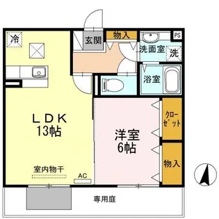 カーサ・デ・ミオ【1階】の間取り