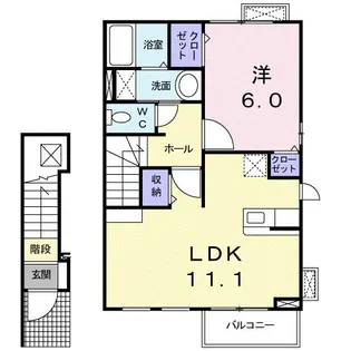 ノール サンクチュエールB【2階】の間取り