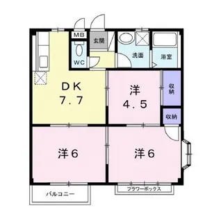 エルディムかきはら【2階】の間取り