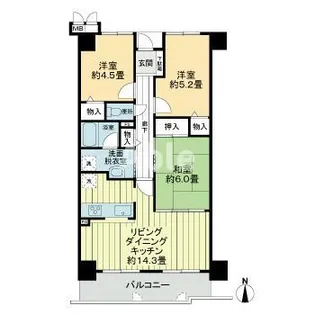 サーパス木太公園【0202号室】の間取り