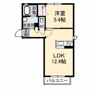 プリマ・クラッセ A棟【2階】の間取り
