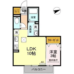 サンライズ豊益 西大浜【1階】の間取り