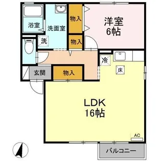 ハイツ田園 Ⅱ A棟【1階】の間取り