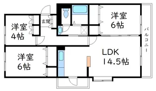 AREAS福山港町 2号棟【221号室号室】の間取り