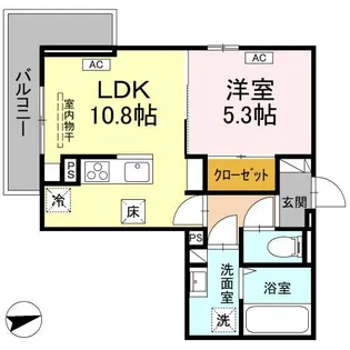 アルチェヴィータ【1階】の間取り