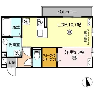 オラシオン B棟【2階】の間取り