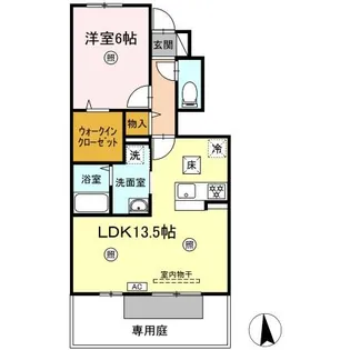 グランツ上薬王寺 C棟【1階】の間取り