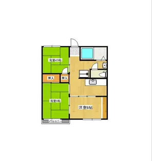 グリーンハイツB棟【202号室】の間取り