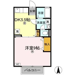 グランツ屋島【2階】の間取り