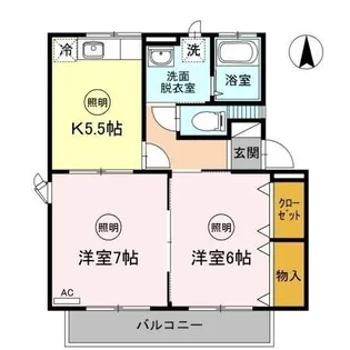 クレストヤマ【1階】の間取り