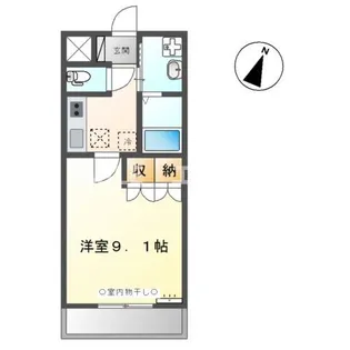 カリーノ桜井Ⅱ【1階】の間取り