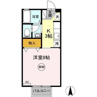 サンハイツ A棟【1階】の間取り