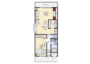 西宝町マンション【314号室】の間取り