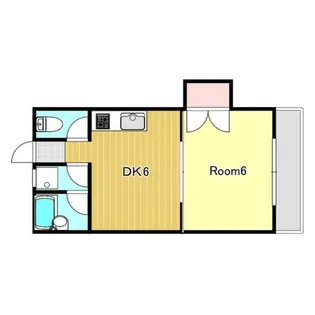 コーポ室町【202号室】の間取り