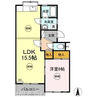 第3メールブルー【105号室】の間取り