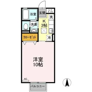 シャインポート屋島E棟【1階】の間取り