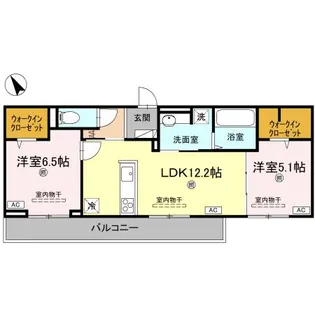 J.リヴェール高松西宝町 A棟【3階】の間取り