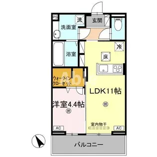 J.リヴェール高松西宝町 C棟【1階】の間取り