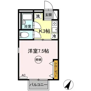 シャトル西春日 B棟【B206号室】の間取り