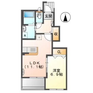 ソレイユ元山町II【1階】の間取り