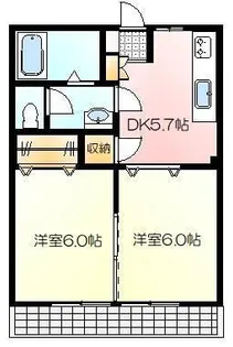 ネスティア太田【2階】の間取り