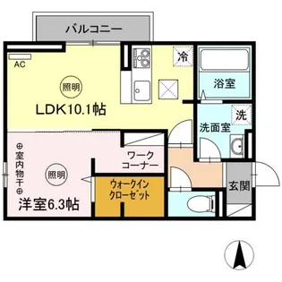 ナーブ屋島 A棟【1階】の間取り