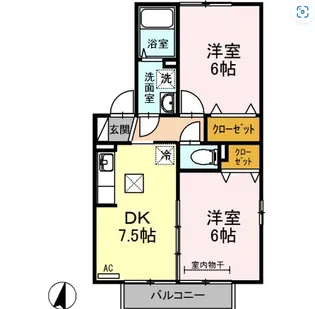 ビーンズヒル C棟【101号室】の間取り