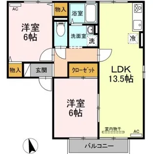 ファミール河野 A棟【203号室】の間取り