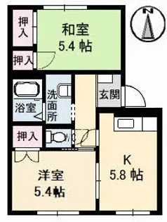 フレグランスA・S A棟【1階】の間取り