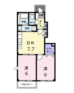 サンシャインコート【1階】の間取り