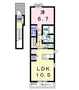 カーサ・エスベランサ【2階】の間取り