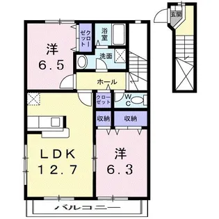 エイトパル B【2階】の間取り