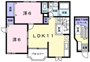 ヴィラ エンゼルB【2階】の間取り