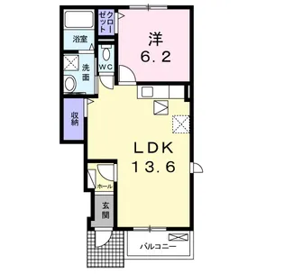コーポ キ・ラ・ラⅡ【1階】の間取り