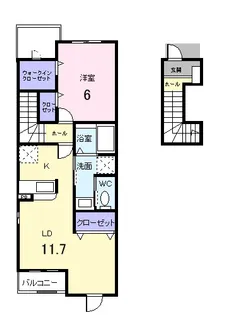 シェーンベルク土器B【2階】の間取り