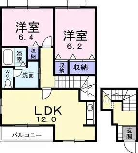 ドリーム ヴィレッジB【2階】の間取り