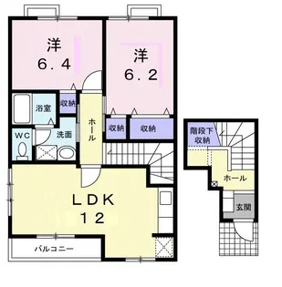 サンライズ・k A棟【2階】の間取り