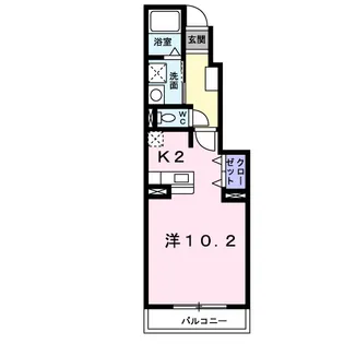 パレス ニュールミネ D【1階】の間取り