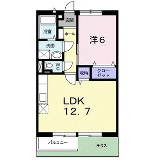 メゾングレース C【1階】の間取り