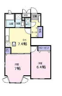 ラッキー C【1階】の間取り