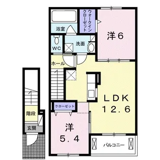 メゾンリヴィエールH【2階】の間取り