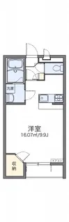 レオパレスあいれすと田村【103号室】の間取り
