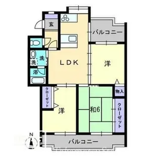 モアガーデンⅠ【301号室】の間取り