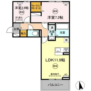 ユーフォリア C棟【2階】の間取り