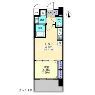 S-RESIDENCE中央町alectra【6階】の間取り
