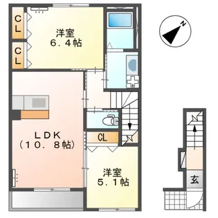 シエロモンターニュ【2階】の間取り