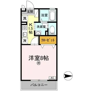 ベルシャトル B棟【2階】の間取り