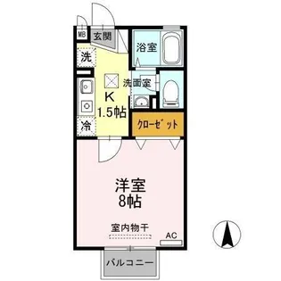 ベルシャトル C棟【1階】の間取り