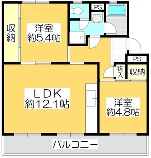ヴィラナリー屋島3号棟【303号室】の間取り